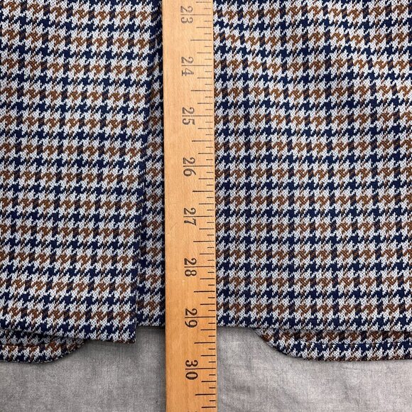 Ugo‎ Pucci Blazer Men 40 Gray Blue Brown Houndstooth Belt Union USA 70s VTG - Picture 8 of 13